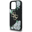 Guess Grained Roses Big 4G logo ümbris iPhone 16 Pro jaoks must