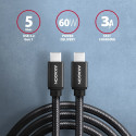 Axagon USB-C - USB-C 3 m Black Cable (BUCM3-CM30AB)