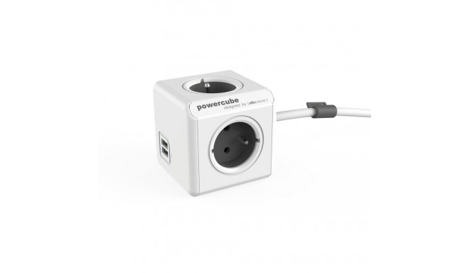 PowerCube Extended USB 2404/FREUPC (3m; hall värv)