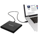 Verbatim External Slimline CD/DVD kirjutaja USB-A + USB-A/USB-A to USB-C kaabel must 98938