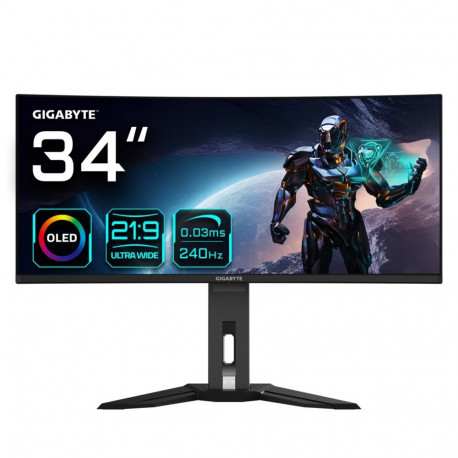GIGABYTE mängumonitor MO34WQC2 34" OLED WQHD kumer