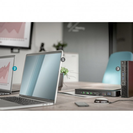 Digitus KVM lüliti, 4-porti, 4K60Hz, 4 x DP sisend, 1 x DP/HDMI väljund