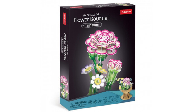 Puzzle 3D Flower bouquet - Carnations