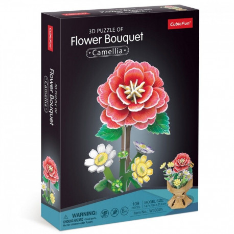 Puzzle 3D Flower bouquet - Camellias