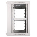 Wall cabinet rack 12U 600x600 gray glass door