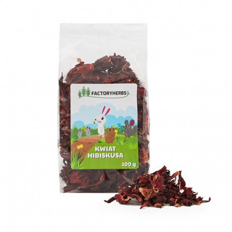 Pet Treat - Hibiscus Flower for Rodents and Rabbits 100g