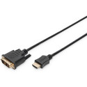 "Digitus HDMI > DVI 18+1 (ST-ST) 3m Adapterkabel Schwarz"