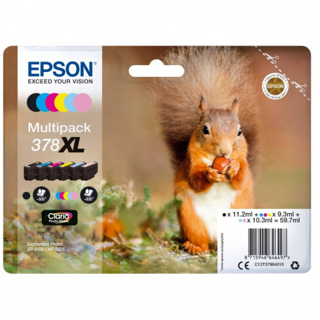 Epson multipakk Claria Photo HD T 378 XL (6 värvi) T 3798