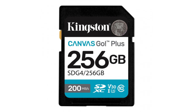 Kingston | Canvas Go! Plus | 256 GB | SD | Flash memory class Class 10, UHS-I, U3, V30