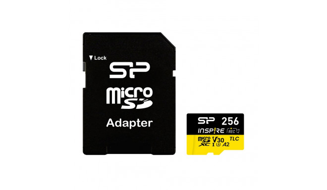 Silicon Power Inspire | 256 GB | microSDXC | Flash memory class C10, UHS-I U3, V30
