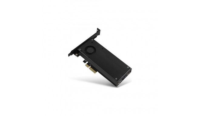 Axagon Adapter PCI-E x4 to 2x M.2 NVMe and SATA + active cooling (PCEM2-DC)