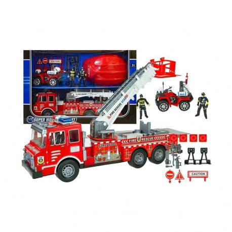 Duży Zestaw Straż Pożarna Wóz Strażacki Figurki Quad Kask Dla Dziecka