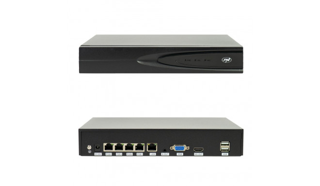 PNI-IP810-4IP8 NVR POE PNI House IP810 video surveillance package, 4 PNI IP8POE cameras, 8MP and cab