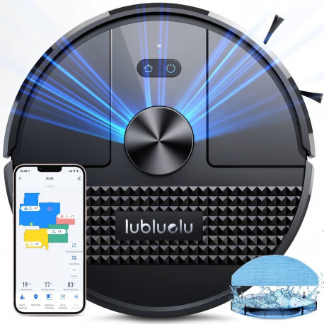Lubluelu SL68 Robot Vacuum 4500Pa 3-in-1 LiDAR App Control Black