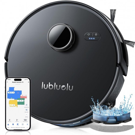 Lubluelu L15 Робот-пылесос 3-в-1 5000Pa LiDAR Управление через приложение Черный