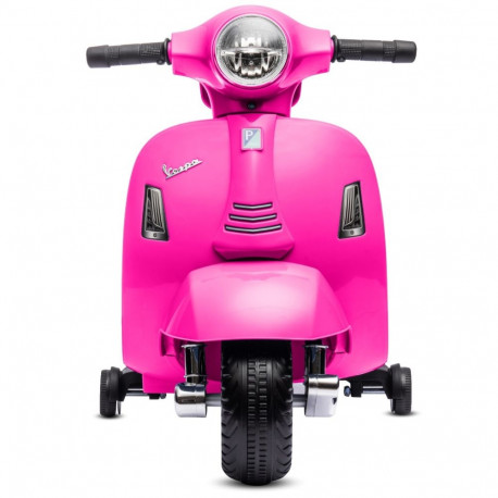 Vespa akuga mänguroller õmblustega ökonahast istme ja seljatoega, fuksia