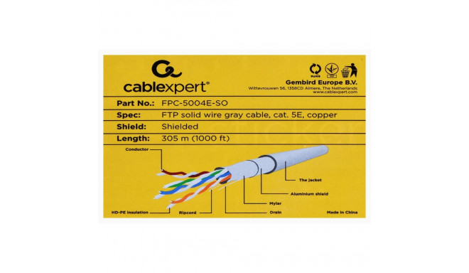 Networking Cable - Gembird 305m Grey Cat5e FTP