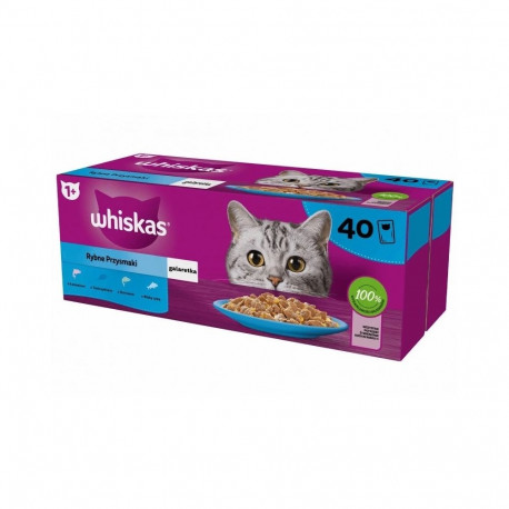 Wet Cat Food - WHISKAS Fish Favourites in jelly, 40x85 g