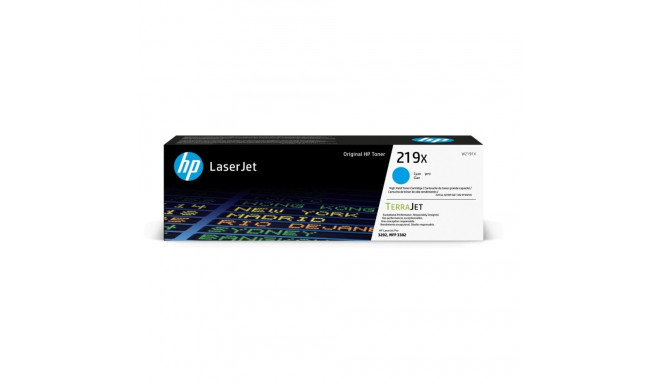 Tooner HP 219X W2191X Cyan suuremahuline 2500lk - Color LaserJet MFP 3302sdw/3302fdn/3302fdw, 3202dw