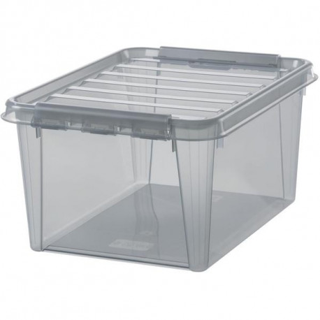 Plastkast kaanega SmartStore Classic 31 hall/läbipaistev, 26x39x50cm /32L