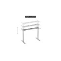 Adjustable Height Table Up Up Bjorn Gray, Table top L White