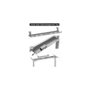 Adjustable Height Table Up Up Bjorn Gray, Table top M White