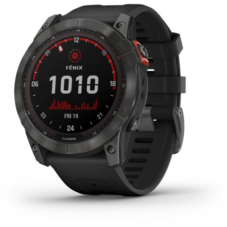 Garmin Fenix 7X Solar -urheilukello, tummanharmaa