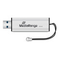 "STICK 128GB USB 3.2 MEDIARANGE MR918 USB Type-A / Micro-USB - Dia - Schwarz - Silber"