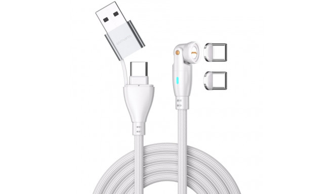 "4smarts USB-C/A 540 Magnetkabel GravityCord 100W 1.8m wei"