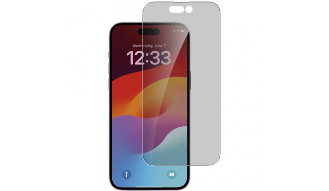 "4smarts Second Glass Privacy mit Montagerahmen iPhone 15"