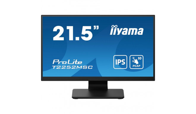 "IIYAMA 54.5cm (21.5"") T2252MSC-B2AG 16:9 Touch HDMI+2USB+DP"