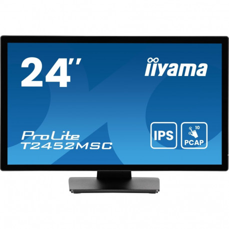 "IIYAMA 60.5cm (23.8"") T2452MSC-B1AG 16:9 Touch HDMI+DP+USB"