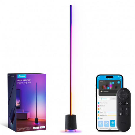 Govee - Lyra Corner Floor Lamp with Speaker black