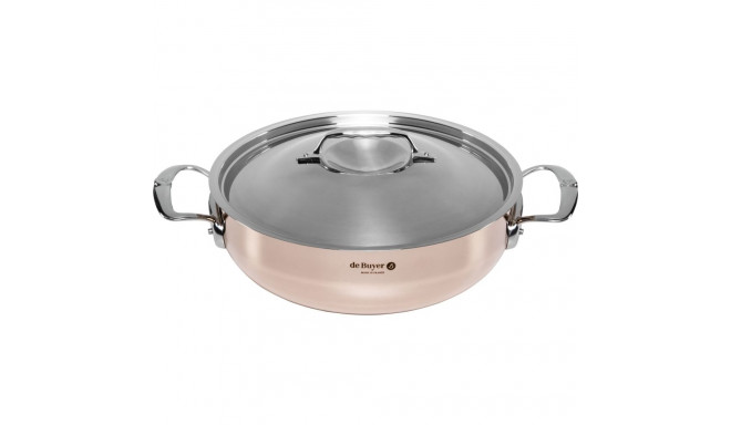 De Buyer Prima Matera Saucepot Copper/Steel 28cm curved induct.