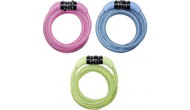 Master Lock Coiled Cord 1,20m w. fixed comb. lock  8143EURDPROCOL