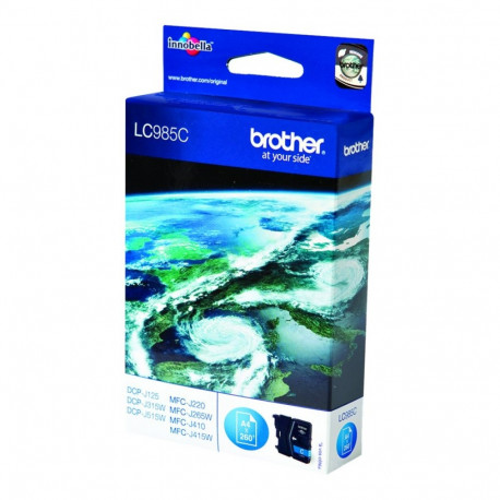 BROTHER LC985C tsüaan tindikassett DCP-J125, -J315W, -J515W, MFC-J220, -J265W, -J410, -J415W jaoks