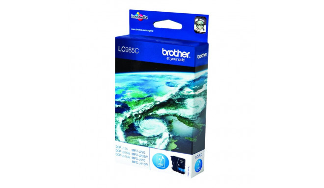 BROTHER LC985C tsüaan tindikassett DCP-J125, -J315W, -J515W, MFC-J220, -J265W, -J410, -J415W jaoks