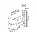 TV SET ACC WALL MOUNT SILVER/10-24" FPMA-W820 NEOMOUNTS