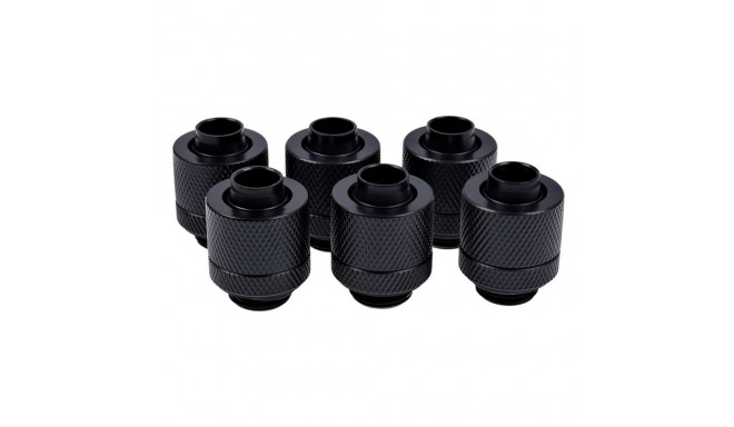 Alphacool Eiszapfen hose fitting 1/4" on 13/10mm, 6-pack black - 17228