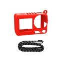 Sunnylife OA5-BHT885-R silicone case with strap for ACTION 5 PRO (red)