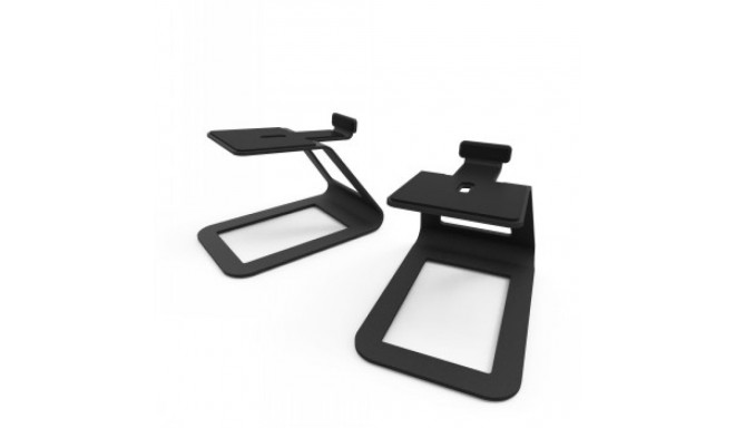 KANTO AUDIO ELEVATED DESKTOP SPEAKER STANDS FOR MIDSIZE SPEAKERS - BLACK (PAIR)