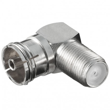 adaptor: F-jack>coaxial jack (IEC 9.5mm), 90°