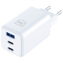 3MK Hyper GaN laadija 65W 1xUSB-A 2xUSB-C PD QC4+ valge