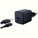 3MK Hyper GaN Charger 20W 1xUSB-A 1XUSB-C PD QC4+ Black