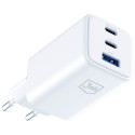 3MK Hyper GaN Charger 65W 1xUSB-A 2xUSB-C PD QC4+ white