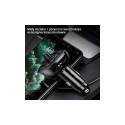 USAMS C21 käed-vabad komplekt FM-saatjaga, Bluetooth 5.0, MP3, 2xUSB 3.4A must/must CC115GC01 (US-CC