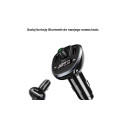 USAMS C21 käed-vabad komplekt FM-saatjaga, Bluetooth 5.0, MP3, 2xUSB 3.4A must/must CC115GC01 (US-CC