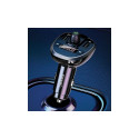 USAMS C21 käed-vabad komplekt FM-saatjaga, Bluetooth 5.0, MP3, 2xUSB 3.4A must/must CC115GC01 (US-CC