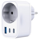 3MK Hyper Comfort Charger 30W 1xUSB-A 2xUSB-C 1xSchuko PD QC3.0 valge