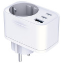 3MK Hyper Comfort Charger 30W 1xUSB-A 2xUSB-C 1xSchuko PD QC3.0 white